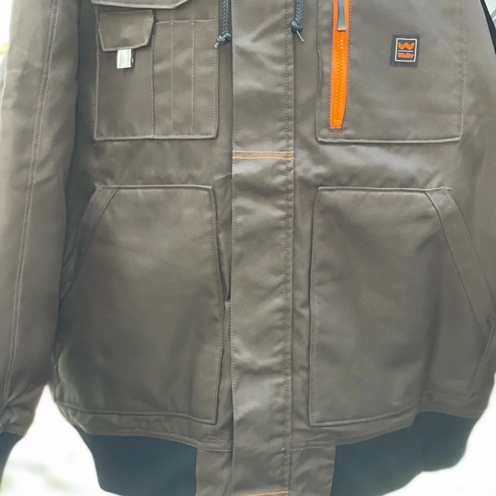 WALLS TUFF MODERN‎ WORK HOODED INSULATED JACKET BROWN